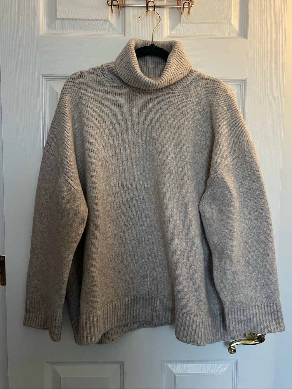 H&M Tan Oversized Turtleneck